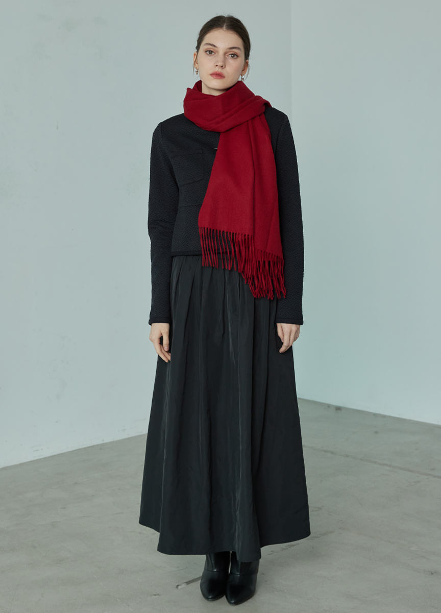 質感寬版純喀什米爾圍巾